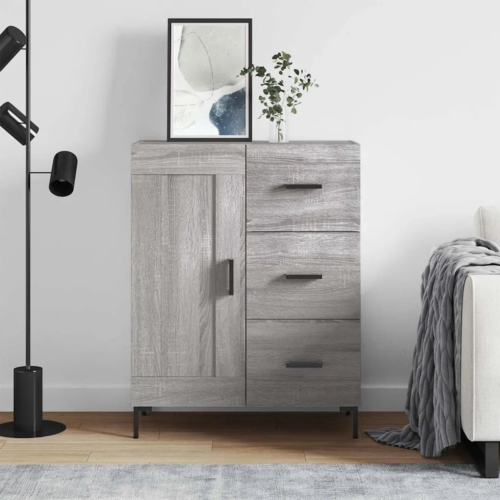 Credenza | Madia | Buffet da pranzo | Armadio da pranzo Grigio Sonoma 69,5x34x90 cm in Legno Multistrato