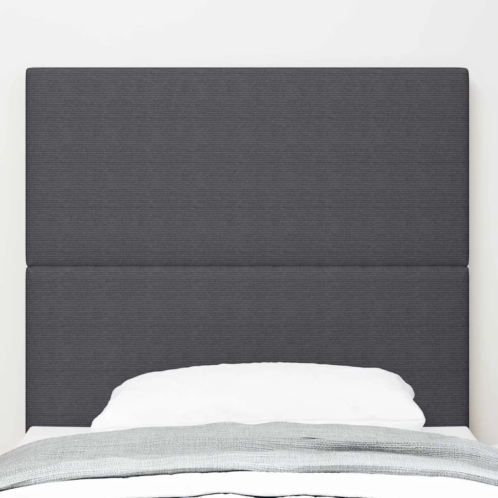 Testiera Grigio scuro 80 cm Tessuto in Cords 3337713