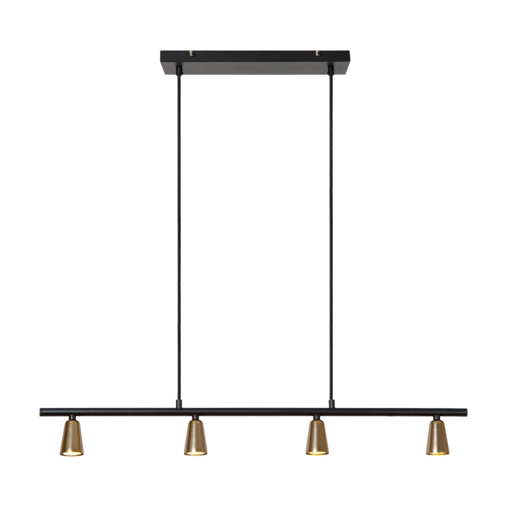 Lampada a sospensione TIANA 4xGU10 nera champagne Lucide