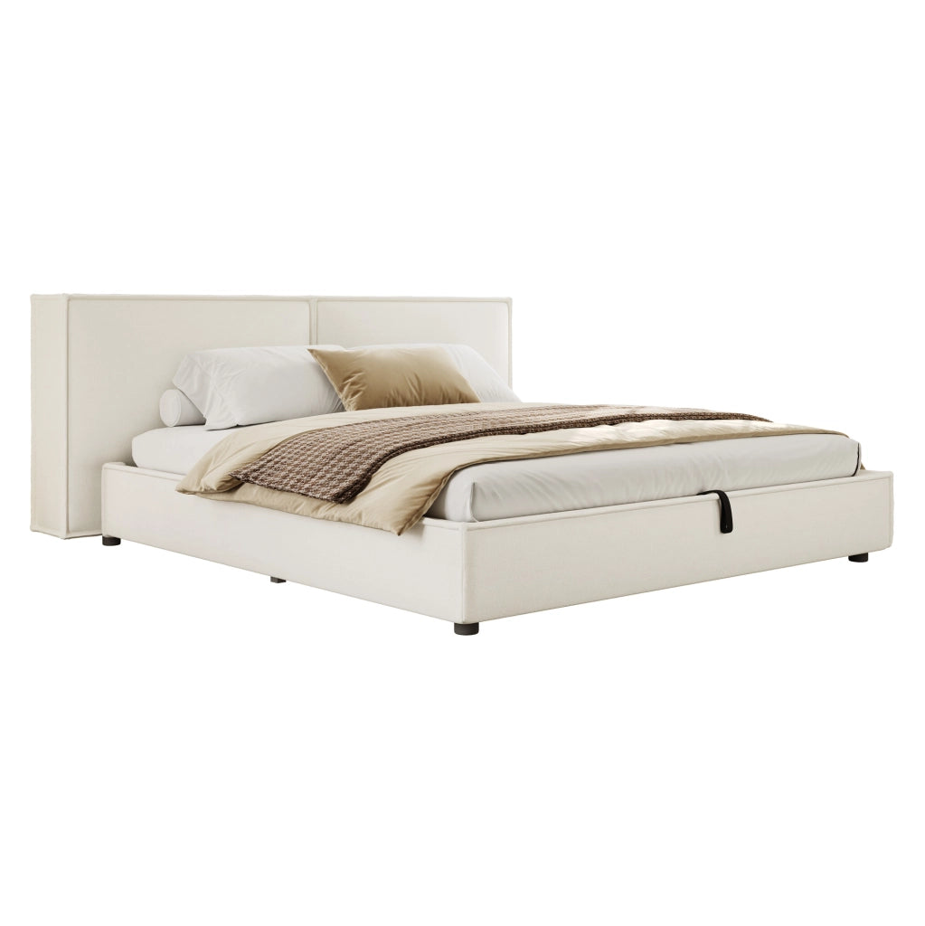 Letto matrimoniale imbottito 180x200 cm con contenitore idraulico
