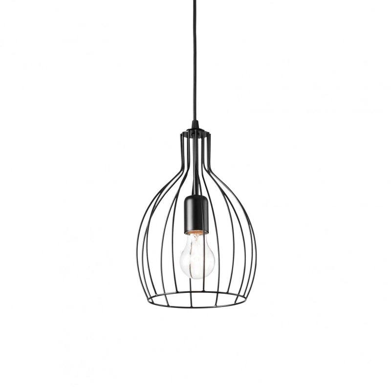 Lampada A Sospensione Ampolla-2 Sp1 Nero Ideal-Lux