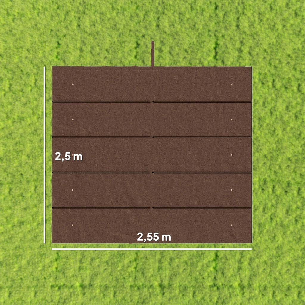 Tenda da sole per pergola retrattile 3x3 m ¨C zephmum ¨C 250x255 cm marrone