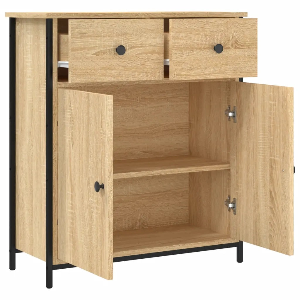 Credenza-Buffet-Armadio da cucina Rovere Sonoma 70x30x80 cm in Legno Multistrato 732447
