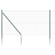 Recinzione da Giardino | Recinzione con Posto Verde 1,2 x 25 m Acciaio e PVC