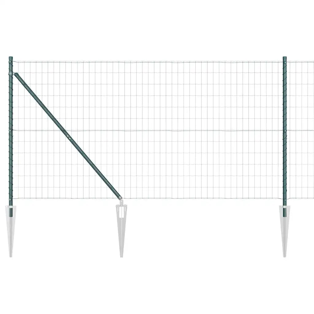 Recinzione da Giardino | Recinzione con Posto Verde 1,2 x 25 m Acciaio e PVC