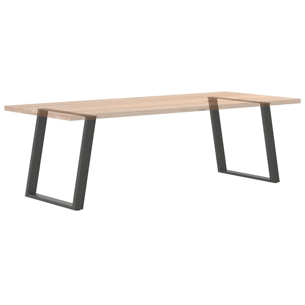 Gambe per tavolo da pranzo a forma di U 2 pz Antracite 70x(72-73) cm Acciaio 4012794