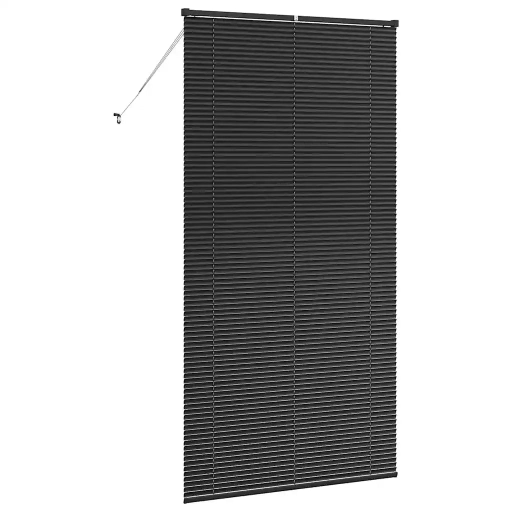 Tendaggi a Veneziana | Tenda a lamelle Nero 220 x 115 cm Alluminio