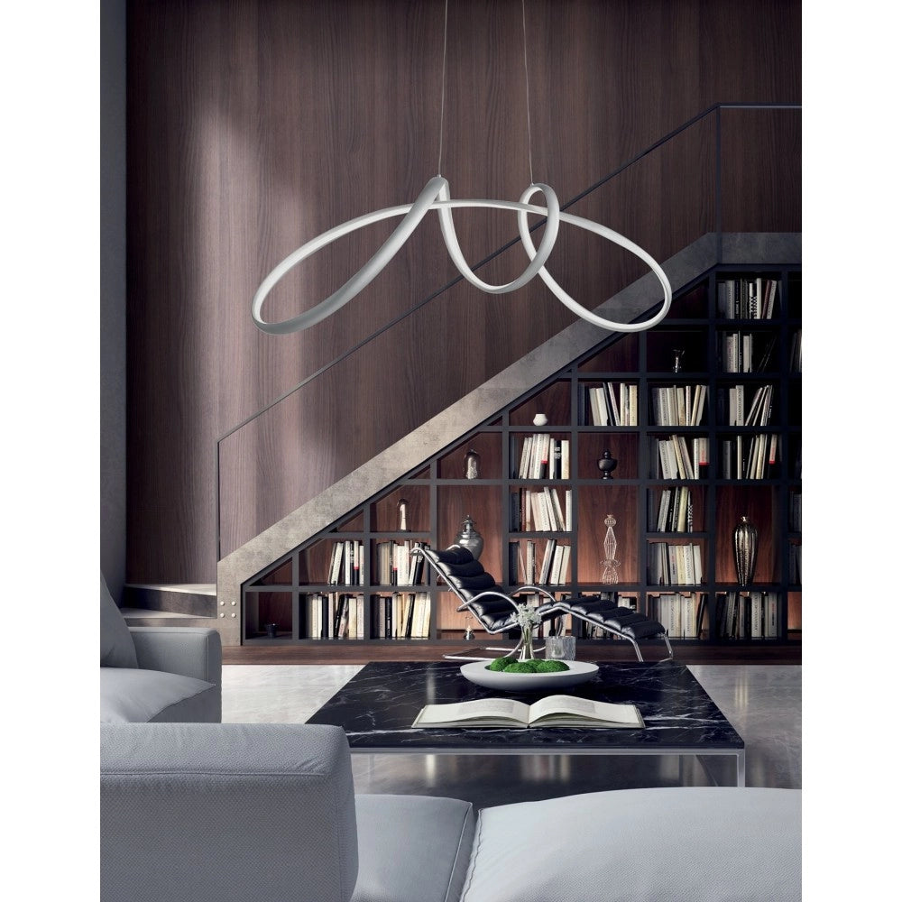 Lampadario a sospensione a Led Lumen di Ondaluce 60w 6000lm 110cm Dimmerabile 4000k