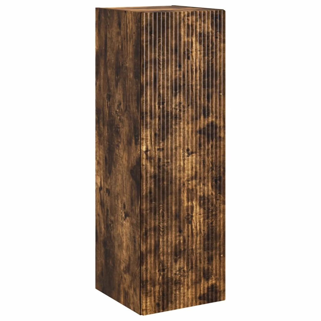 Mobiletto da Bagno a Muro Rovere Fumo 33 x 34,5 x 60 cm 890537