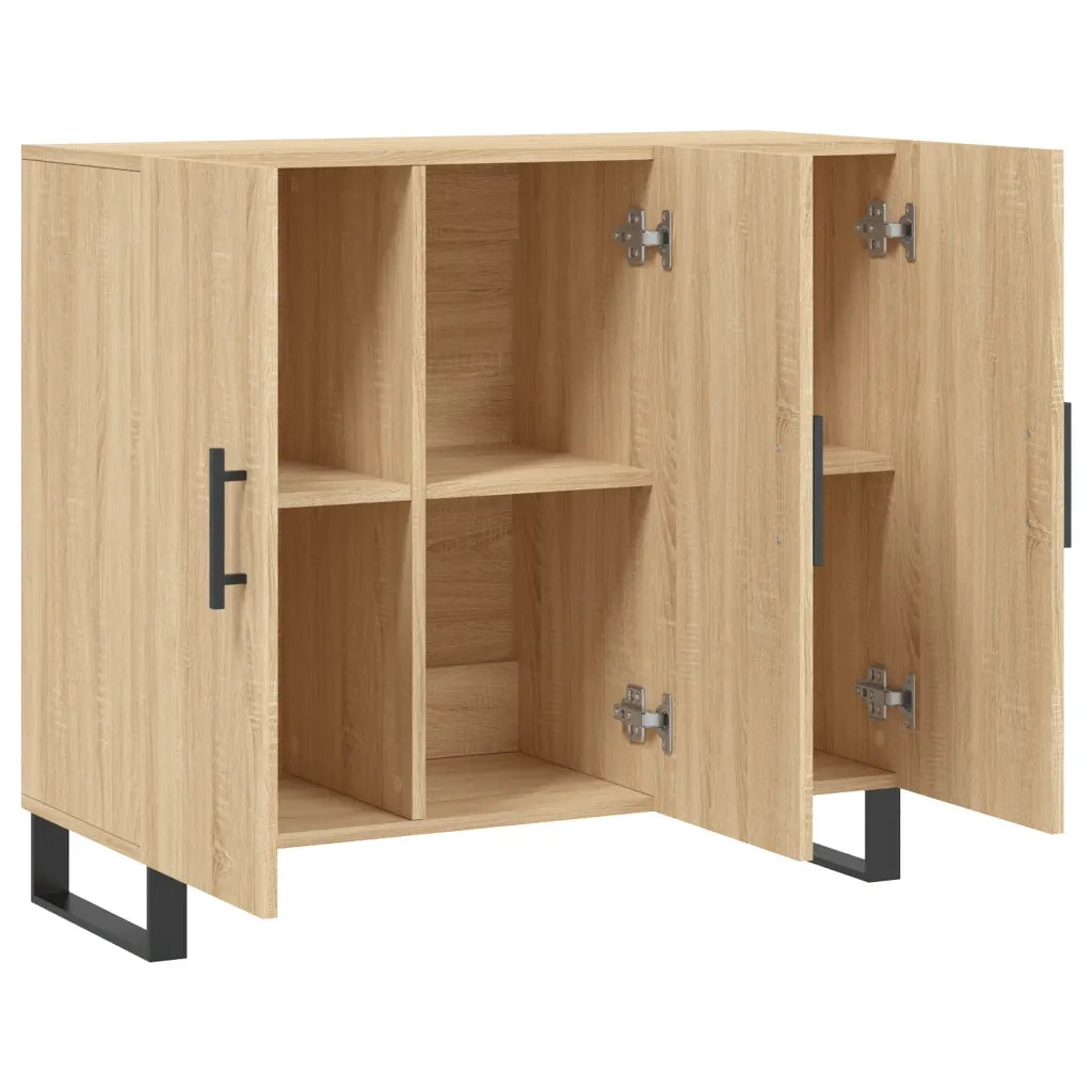 Credenza Rovere Sonoma 90x34x80 cm in Legno Multistrato 828135