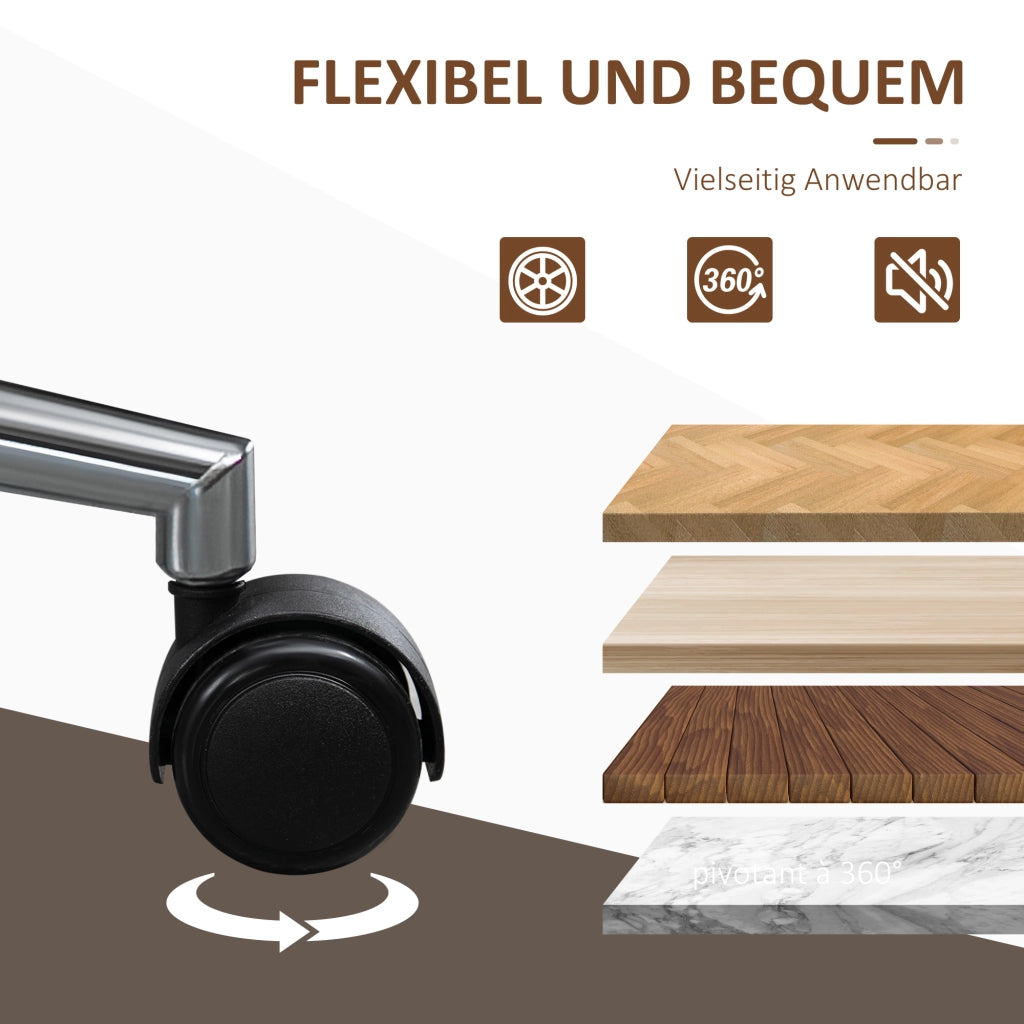 Sedia da ufficio retr¨°, sedia da scrivania in legno regolabile in altezza, sedia girevole con funzione di inclinazione, nera