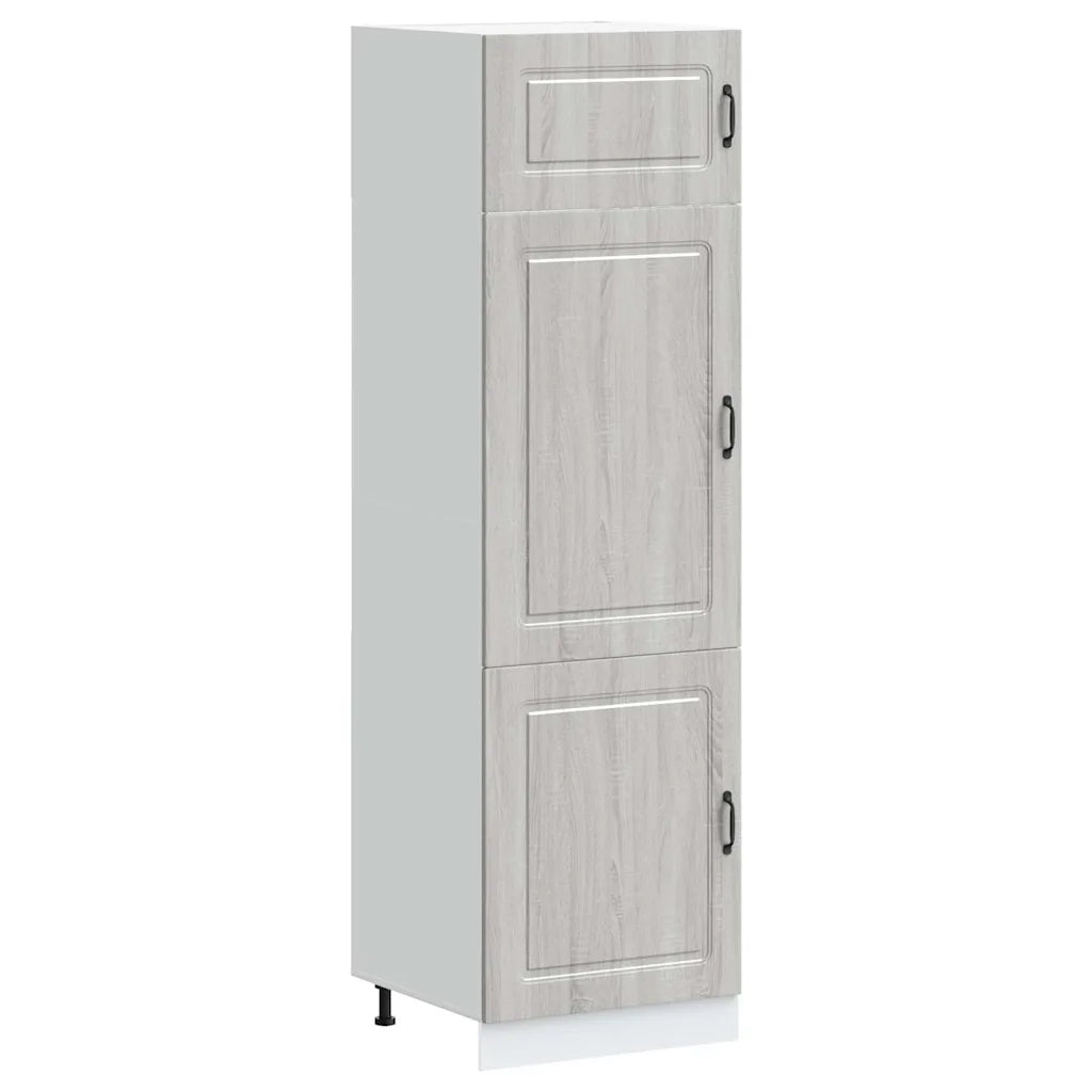 Pensile da cucina | Armadio da Cucina Kalmar Grigio Sonoma in Legno Multistrato