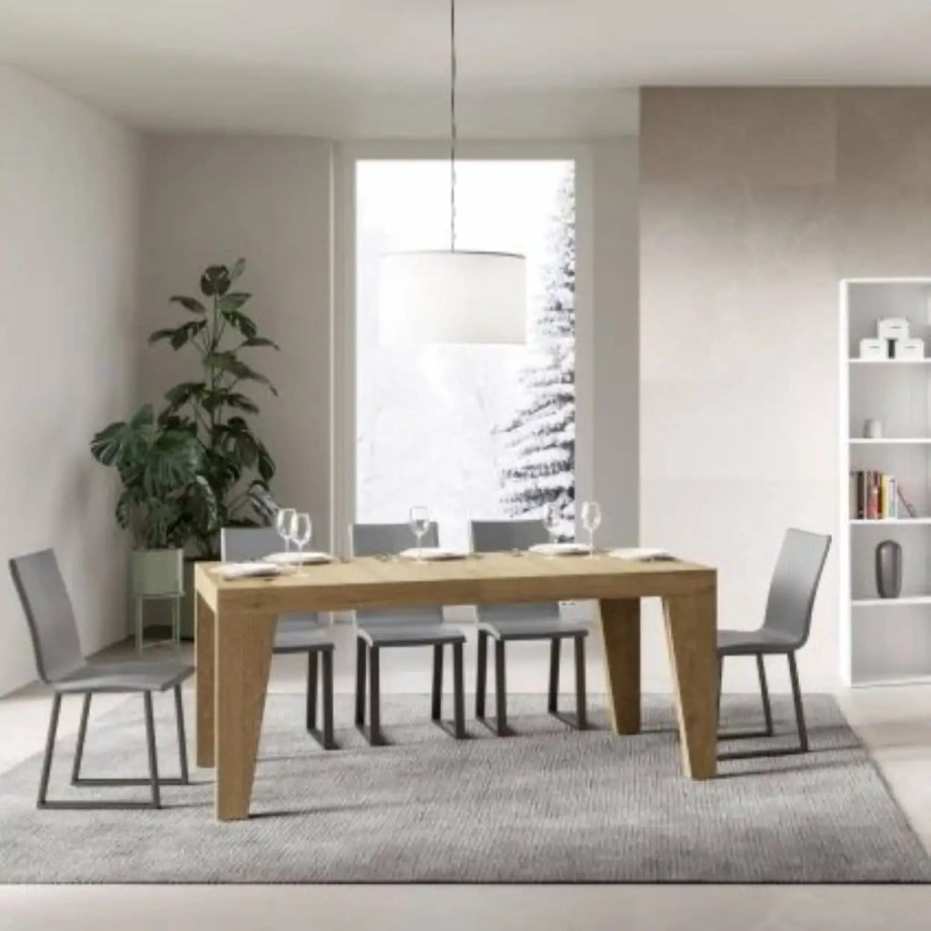 Tavolo allungabile 200/304x90 cm Naxy colore quercia natura
