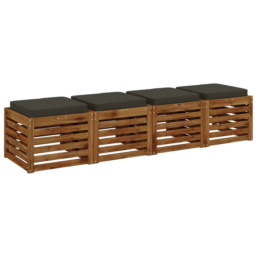 Cuscini per Sedia in 4 Pezzi VUGHT 4 pcs 100% Poliestere 946276