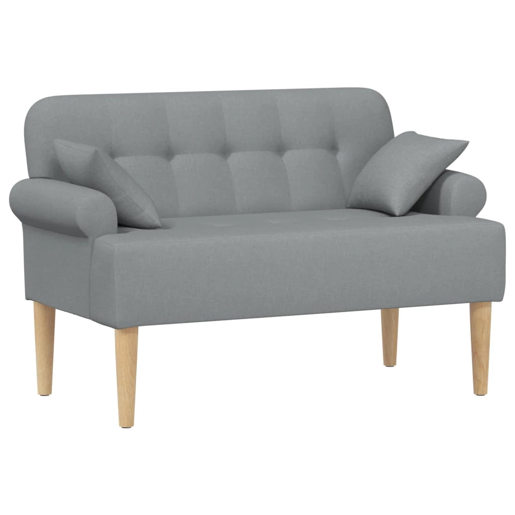 Loveseat con bottoni imbottiti Grigio Chiaro 120 x 65 x 79 cm 42041809