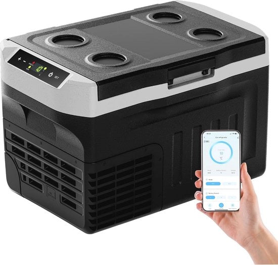 Raffreddatore di compressore Box portatile 21 Litri -20 °C ~ 20 °C 12 V Frigorifero auto portatile 12/24 V DC 220-240 V AC con controllo via app per campeggio viaggio furgone casa