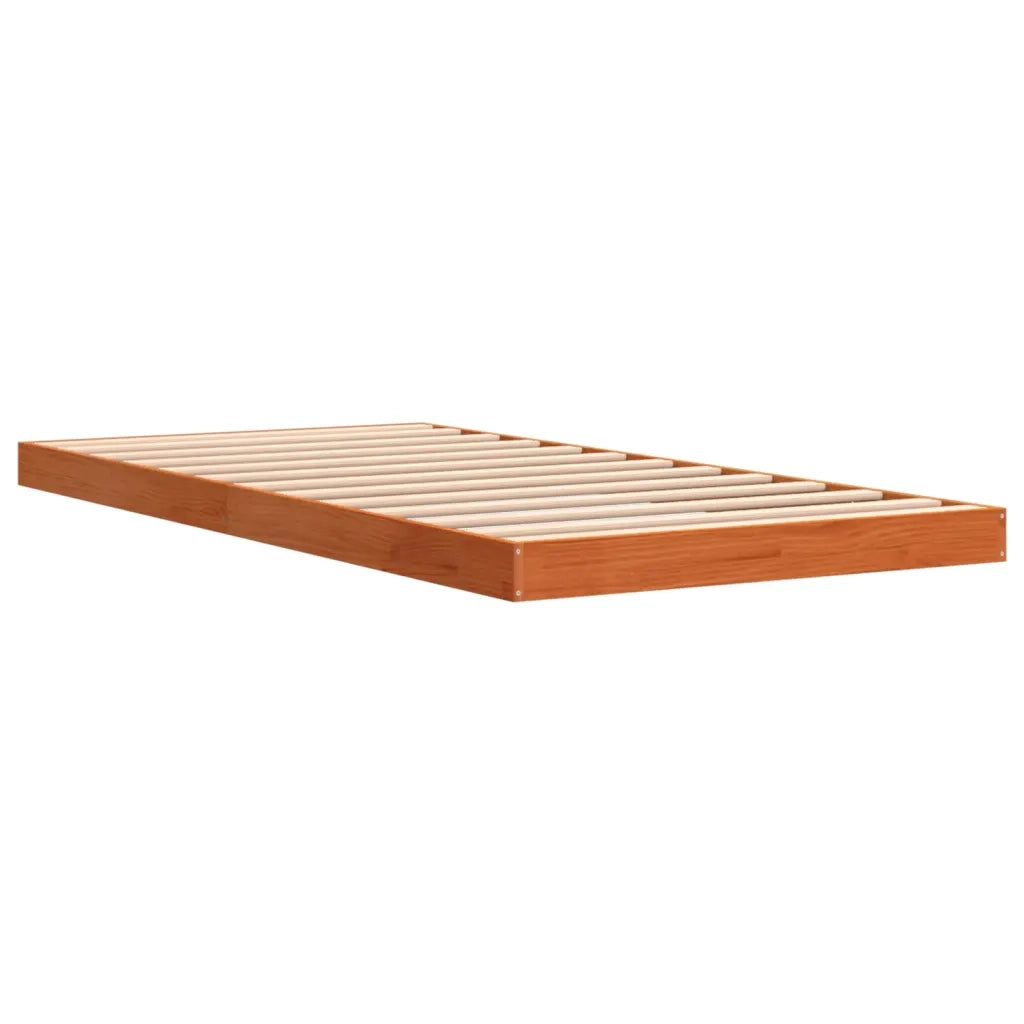 Giroletto Marrone Cera 90x200 cm in Legno Massello di Pino 847153
