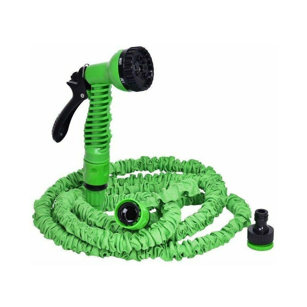 Tubo Acqua Irrigazione Estensibile Da Giardino Pompa Con Pistola 10mt Fino 30mt