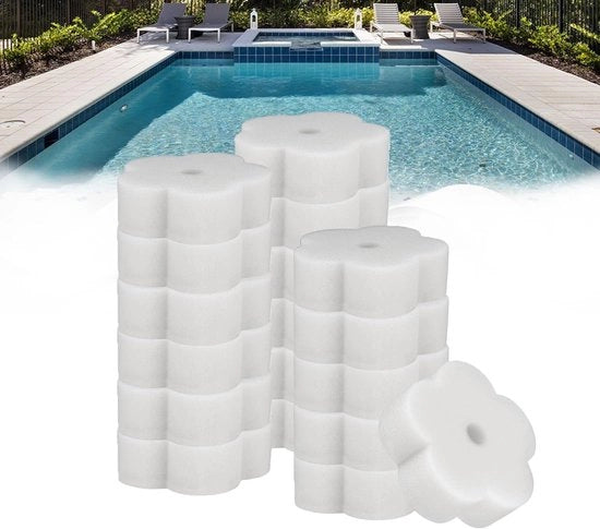 Assorbente per oli in spugna - 18 pezzi - Spugna riutilizzabile - Spugna per fiori - Sostenibile - Efficiente per piscine e vasche idromassaggio - Spugna per pulizia