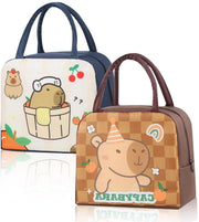 Set di 2 borse per picnic per bambini, mini borse per pranzo, set di borse per lavoro e scuola, 23 x 19 x 13 cm