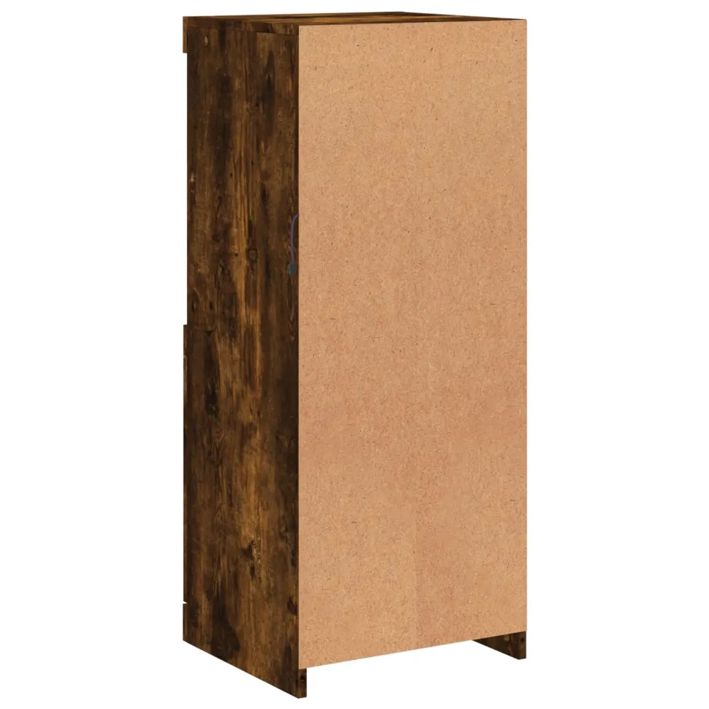 Credenza con Luci LED-Buffet-Armadio da cucina Rovere Fumo 41x37x100 cm 554145