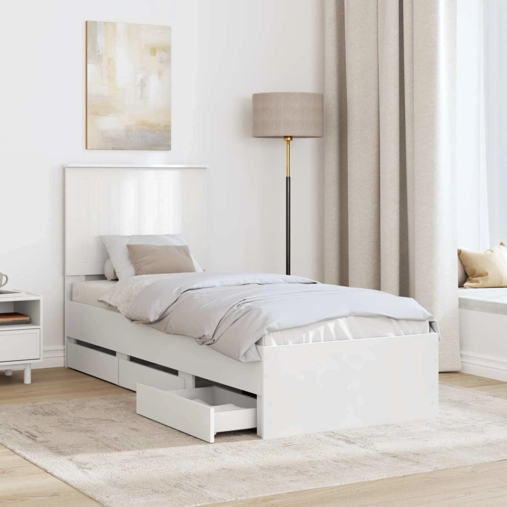 Struttura del letto Bianco 75 x 190 cm Legno Ingegnerizzato 3411166