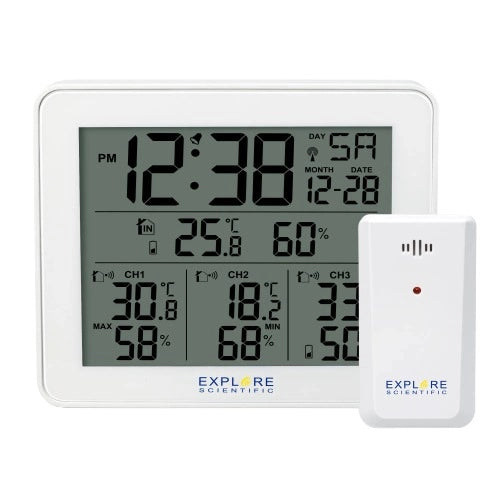 Stazione meteo EXPLORE SCIENTIFIC radiocontrollata con allarme WSH4003