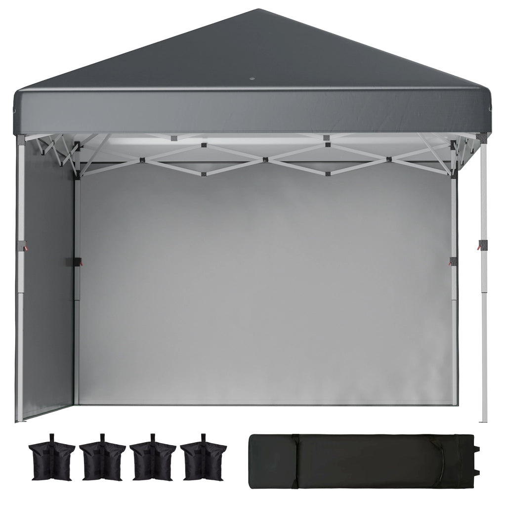 Tenda da giardino pieghevole 3x3 m ¨C Minimal ¨C grigio scuro