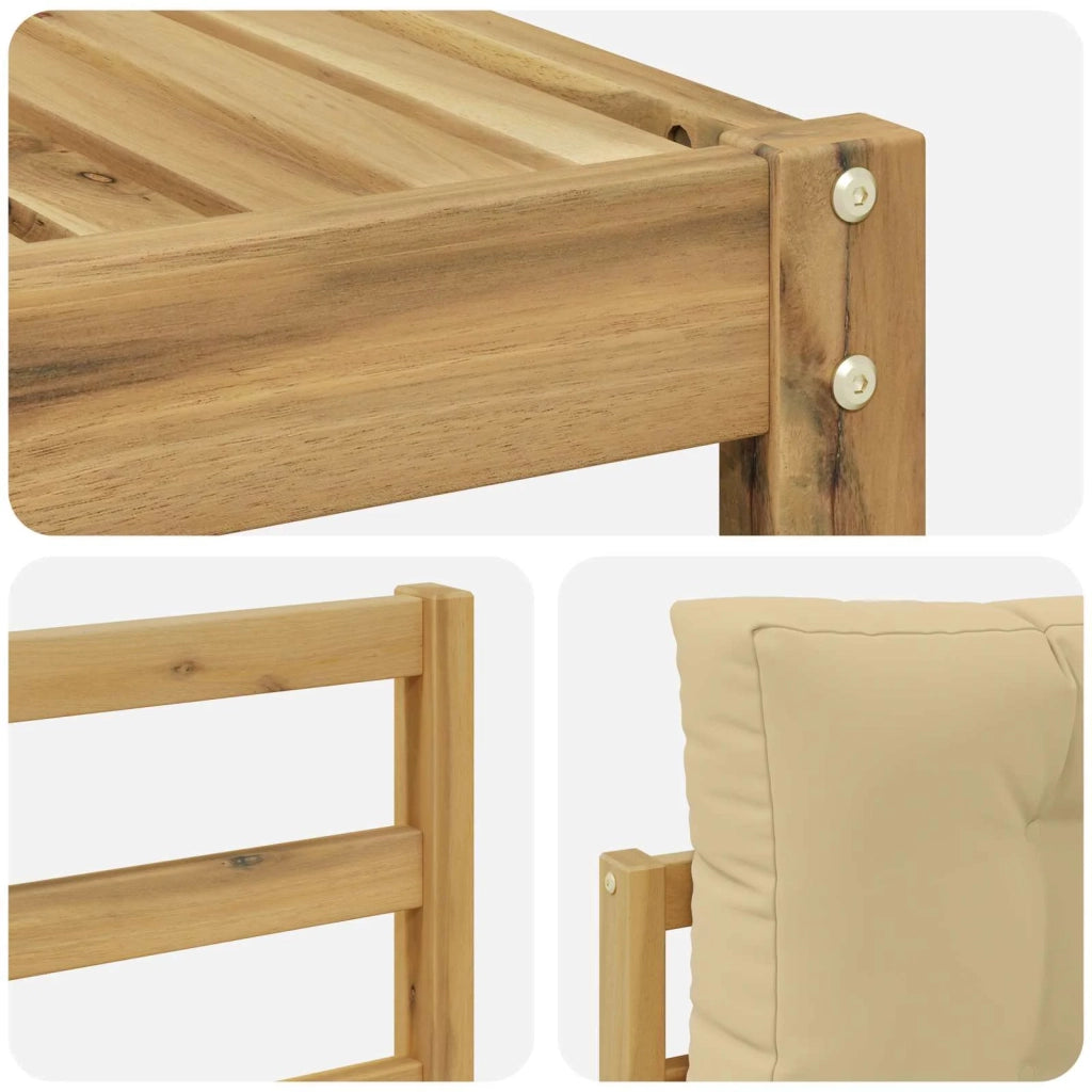 Set di divani da esterno 8 pcs Bianco e Beige 3386782