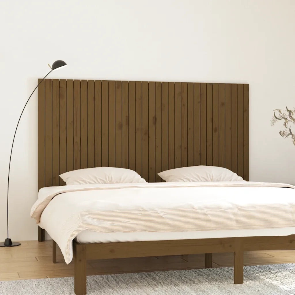 Testiera | Testata da Parete Ambra 204x3x110 cm in Legno Massello di Pino