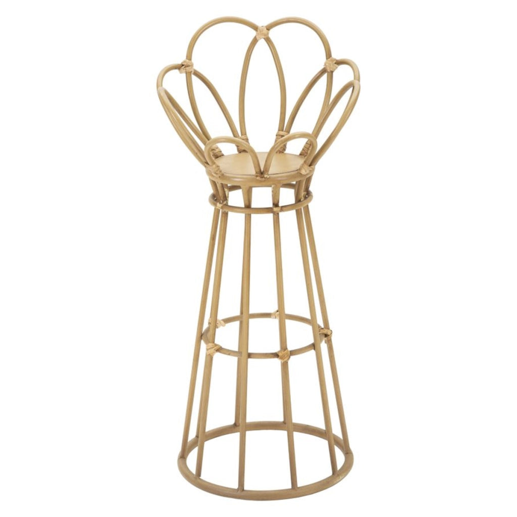 Porta-vaso Panama Tower in ferro e rattan Ø 28x62 cm