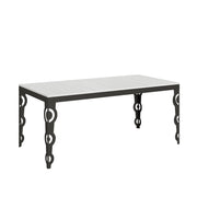 Tavolo allungabile 90x180/284 cm Karayan Evolution Bianco Frassino telaio Antracite