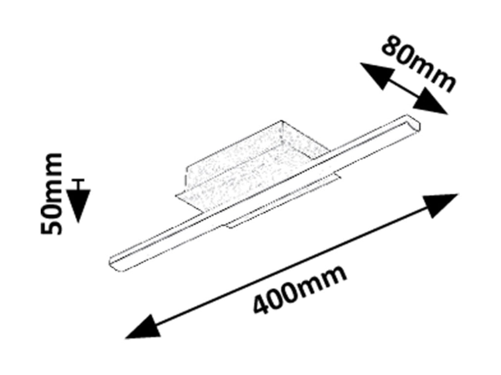 Plafoniera lineare Rabalux Demir nera oro LED 8W 4000K