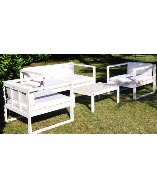 Salotto MONTREAL SET 4pz in alluminio e non wood