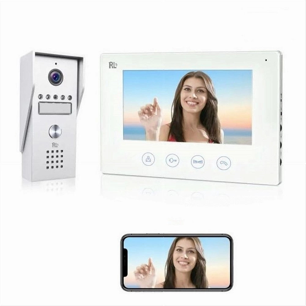 Trade Shop - Kit Videocitofono Wifi Monofamiliare Smart Monitor 7" Wireless 2 Fili App Sd-b17 -