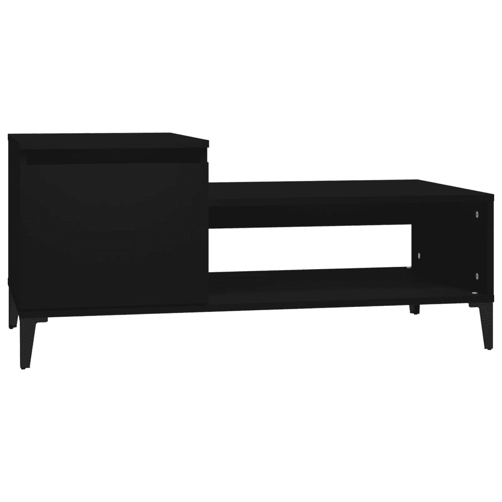 Tavolino da Salotto-Tavolino da soggiorno-Tavolo Nero 100x50x45 cm in Legno Multistrato 295700