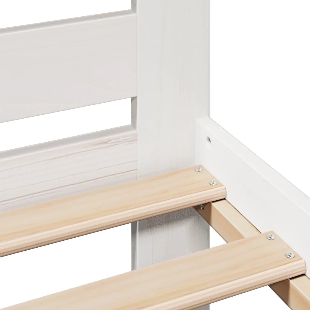 Letto senza Materasso Bianco 140x200 cm Legno Massello di Pino