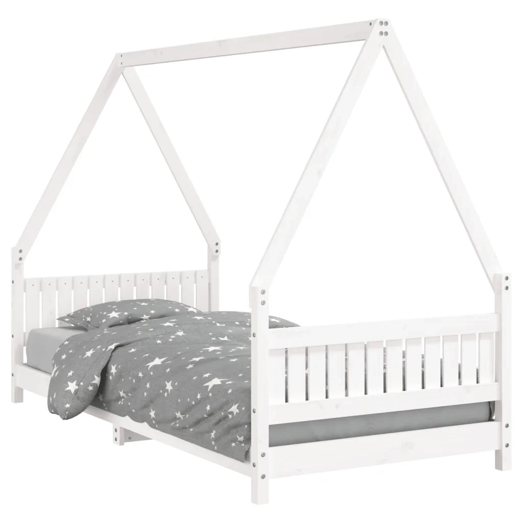 Giroletto per Bambini-Struttura Letto Bambini Bianco 90x200cm in Legno Massello di Pino 425827