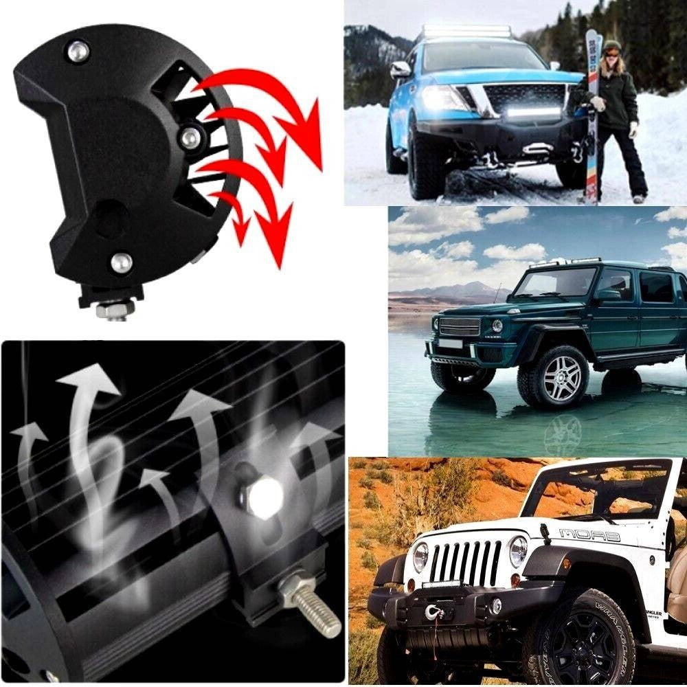 Trade Shop - Faro Barra Supplementare Profondita' Auto Fuoristrada 12v 24v 120led 432 W 6500k -
