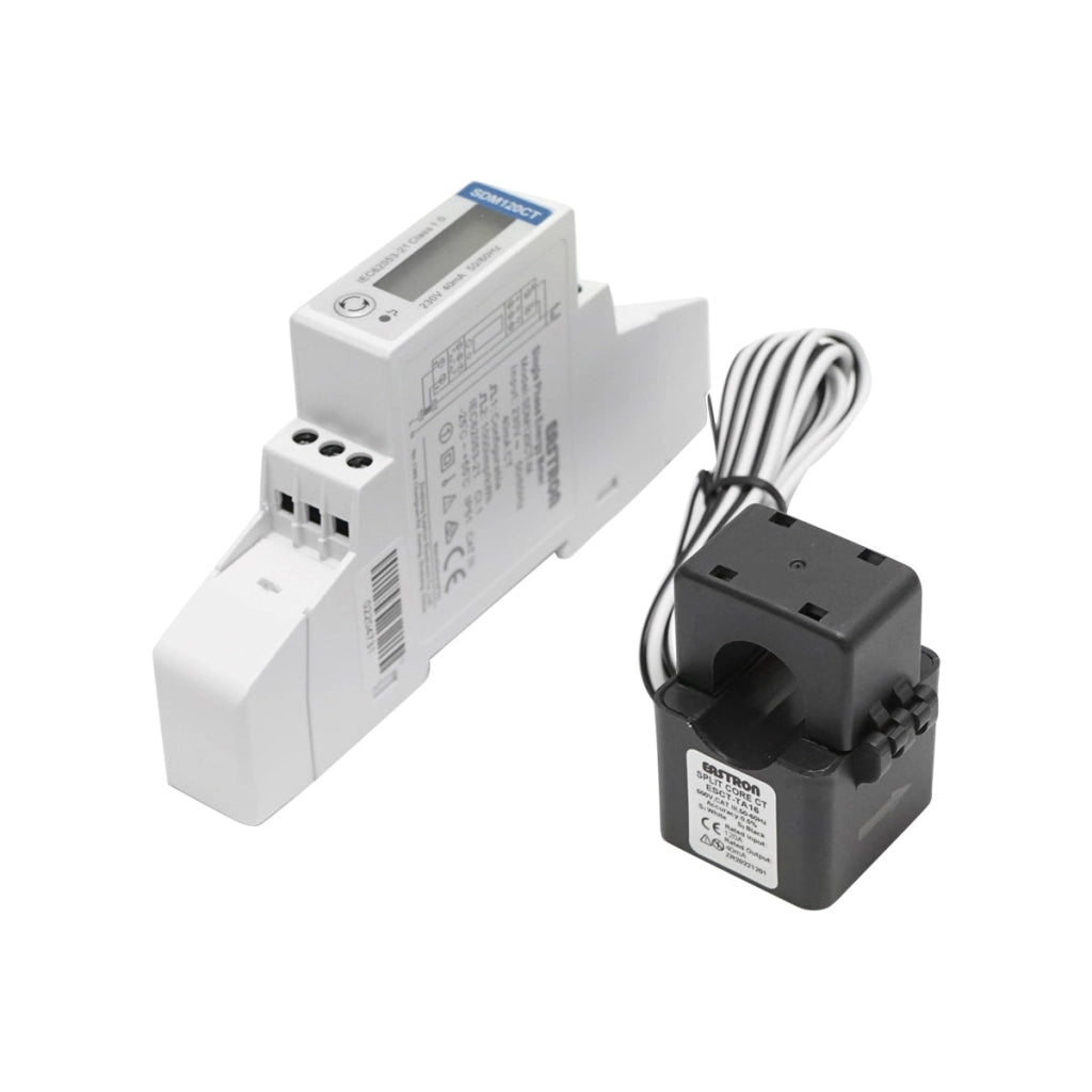 Kit contatore intelligente Deye 220 V, 40 A, monofase con fusibile digitale a nucleo diviso SDM120CT