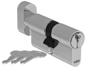 CILINDRO EUROPEO SERIE 500 CON POMOLO  mm.70 decentrato (30x40) (YC054KD304003N1)    YALE