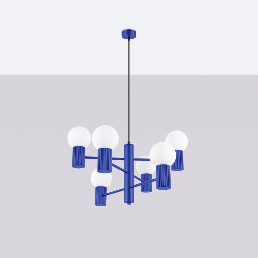 Lampadario HALO 6 ultramarino