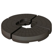 Base per ombrellone 4 pezzi ¨C Xylo ¨C HDPE riempibile sabbia/acqua 25kg marrone