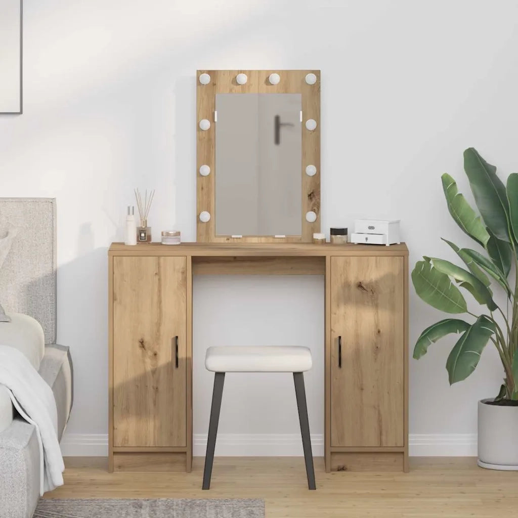 Toeletta | Tavolo da Trucco Marrone 102 x 33 x 135 cm Legno multistrato
