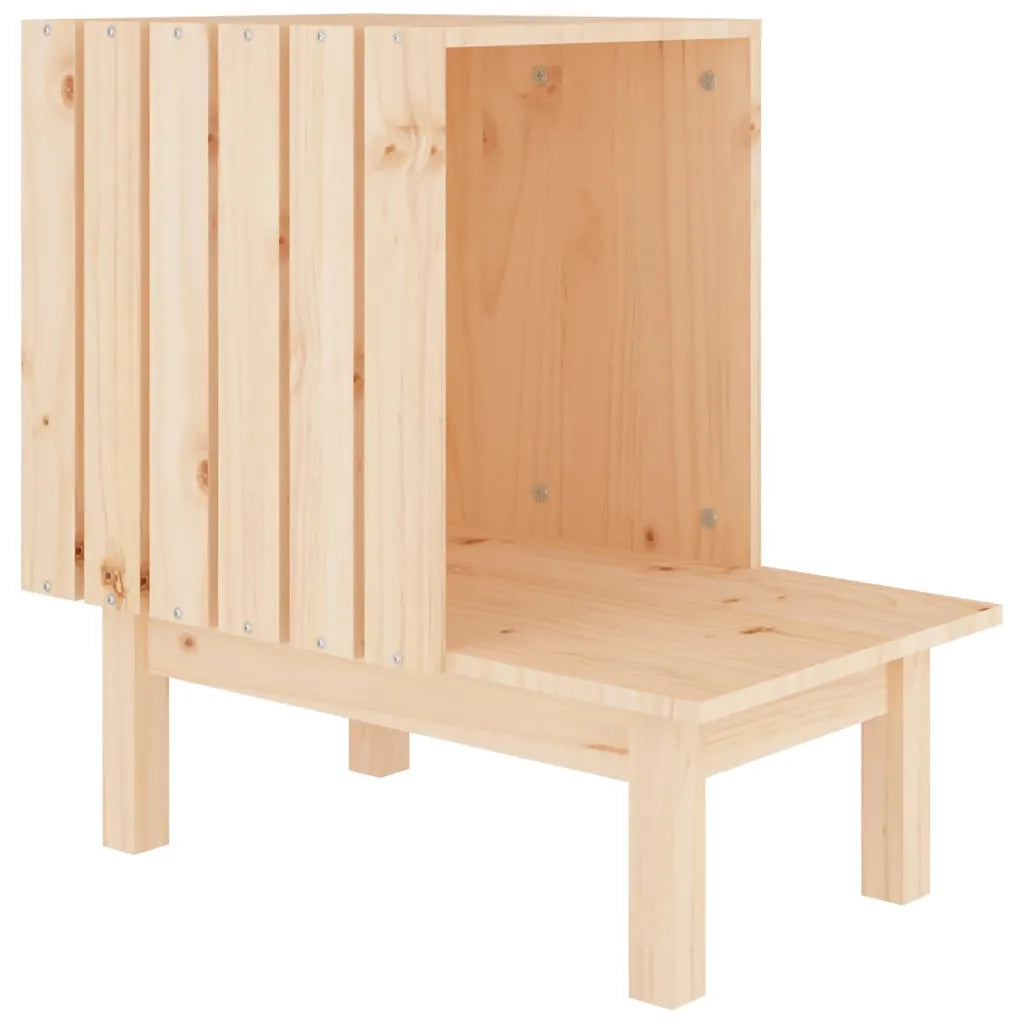 Casetta per Gatti 60x36x60 cm in Legno Massello di Pino CFW8854288