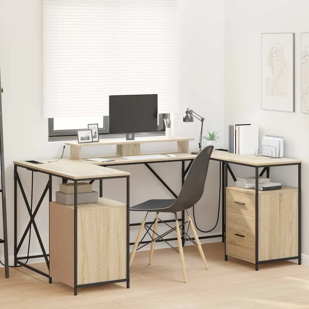 Scrivania | Tavolo da Ufficio Rovere Sonoma 182 x 101 x 87,5 cm Legno multistrato