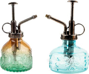 Spruzzatore per piante in vetro con plastica bronzo per l'irrigazione e la pulizia - Verde Blu - 2 pezzi