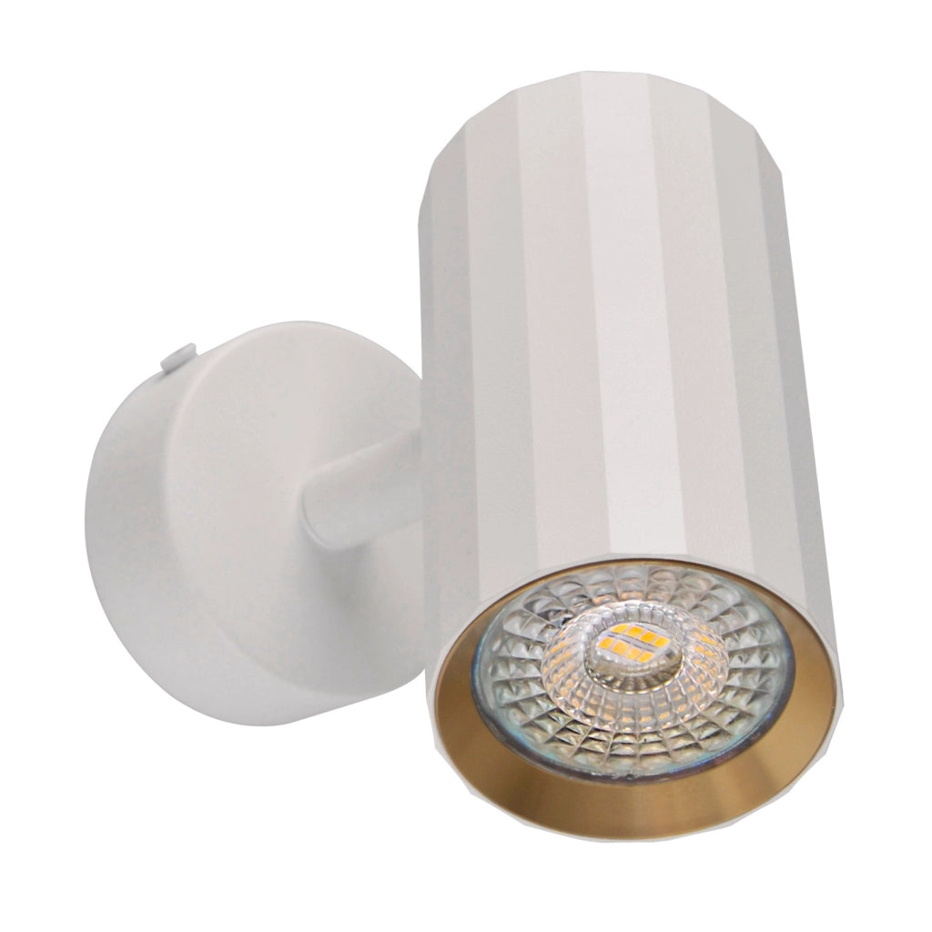 Plafoniera/Applique Polux NICEA bianco-oro GU10 1 luce