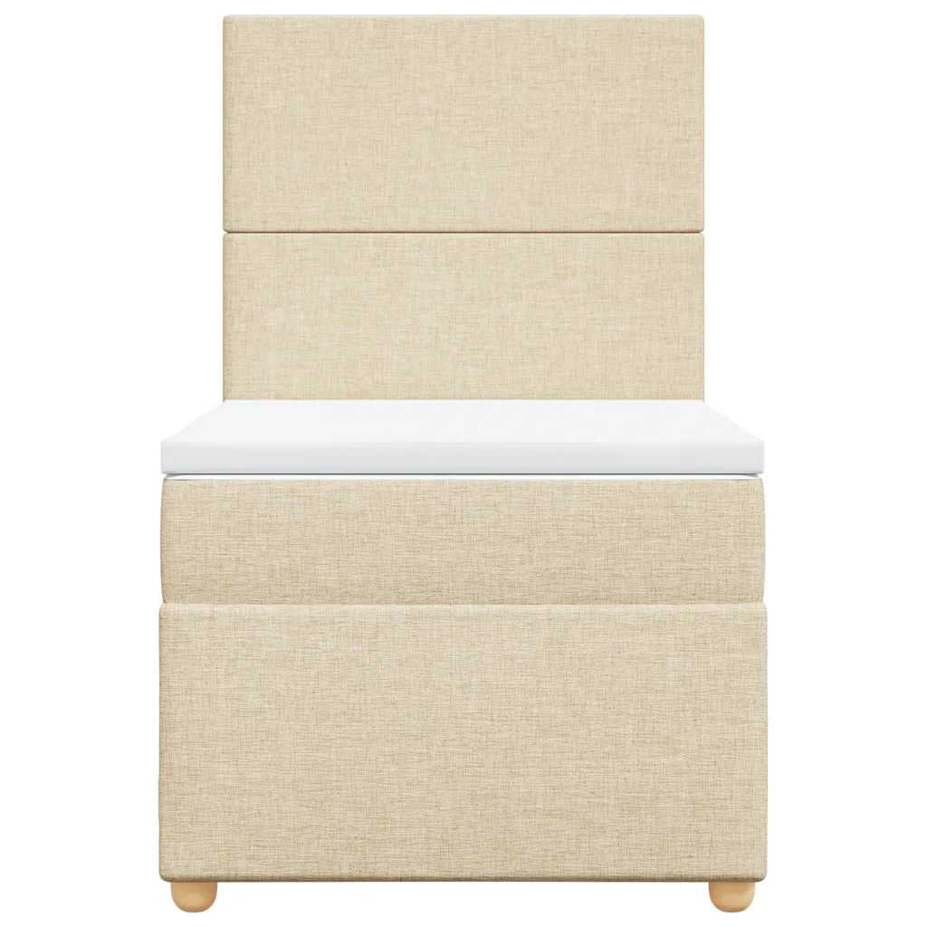 Giroletto a Molle con Materasso Crema 90x200 cm inTessuto 3291161