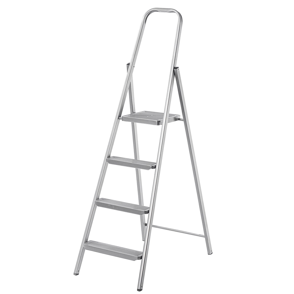 Scala domestica pieghevole KADAX, scala a pioli in acciaio a 4 gradini, lato singolo